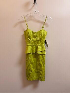XOXO Lime Green Peplum Mini Dress